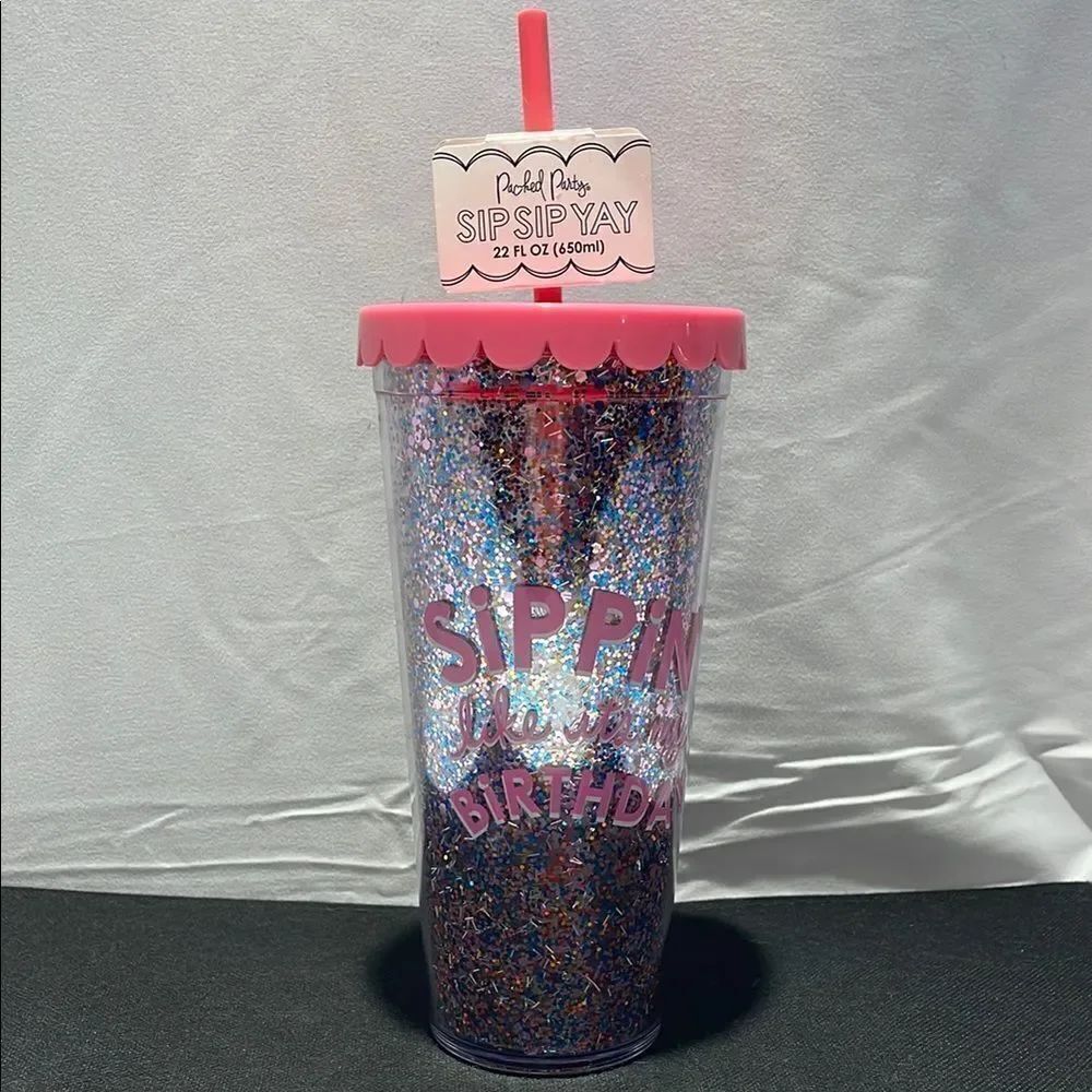 Packed Party Pink Glitter Tumbler Favors